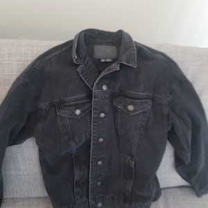 American Eagle Black Denim Jacket Size Small (oversize fit)